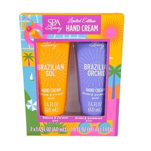2pc Spa Luxury Brazilian Hand Cream Duo Brazilian Sol & Orchid 2 x 1.4 fl oz NIB